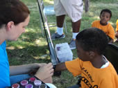 face paintaing in the park