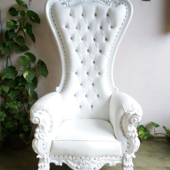 White Regal Throne Chair Baltimore Party Rentals