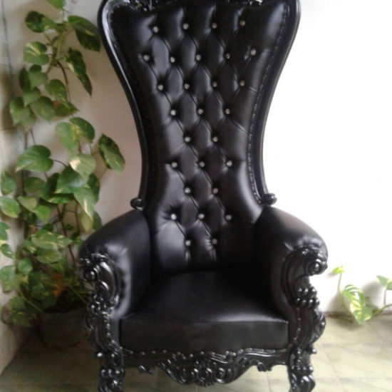 Black Regal Throne Chair Baltimore Party Rentals
