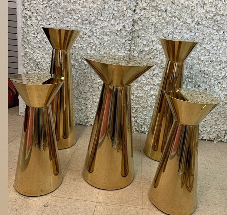 5pcs 24K Gold Mushroom Pedestals