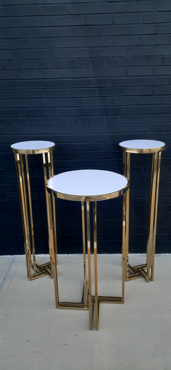 3pcs Gold Cartier Frame Pedestals