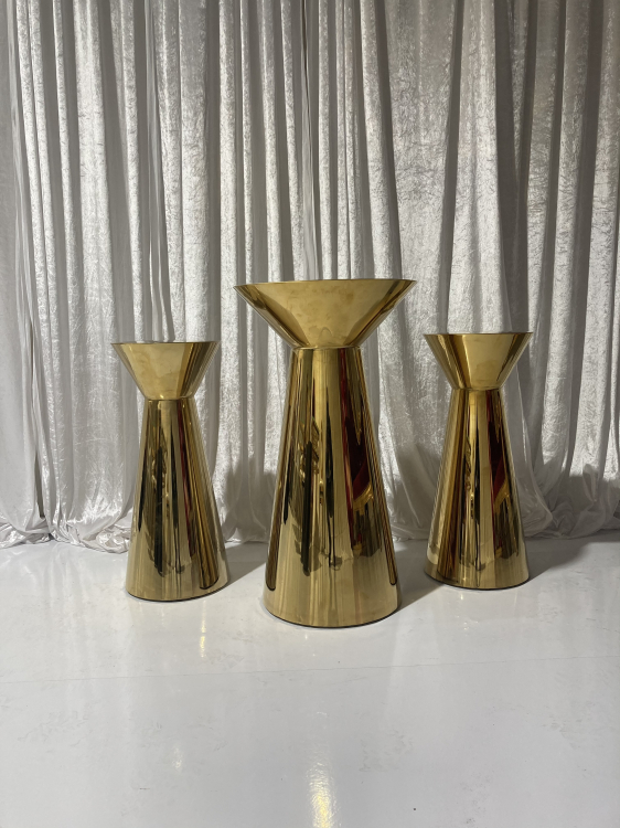 3pcs 24K Gold Mushroom Pedestals