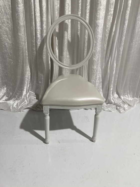 Acrylic Back White Pop Louis Chair