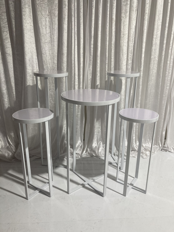 5pcs White Frame Pedestals