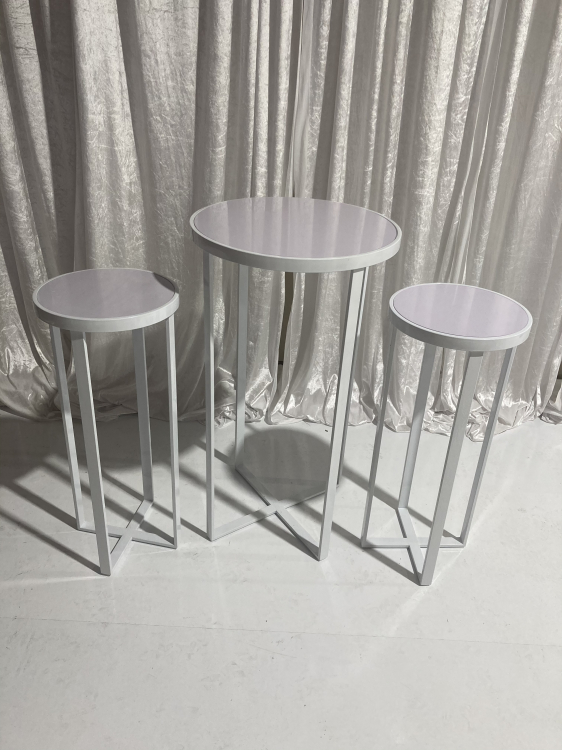 3pcs White Frame Pedestals