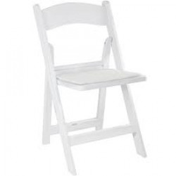 White Resin Padded Chair