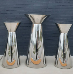 3pcs Platinum Mirror Mushroom Pedestals