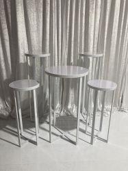 5pcs White Frame Pedestals