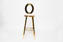 Pink Dior Bar Stool