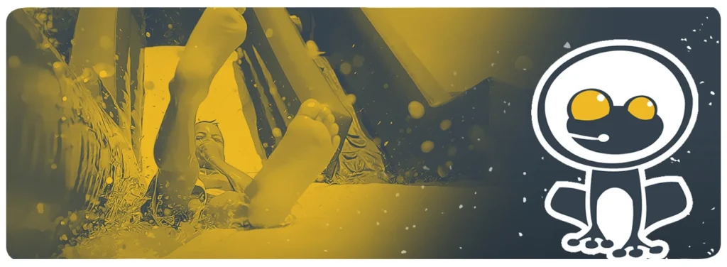 Kid sliding down a mr moonbounce inflatable slide